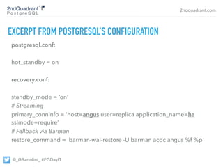 From 0 to ~100: Business Continuity with PostgreSQL Slide 50