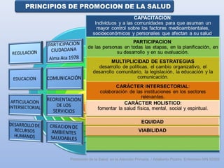 Promoción de la Salud en la Atención Primaria / Adalberto Pizarro Enfermero MN 50305
 