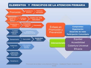 Promoción de la Salud en la Atención Primaria / Adalberto Pizarro Enfermero MN
50305
 