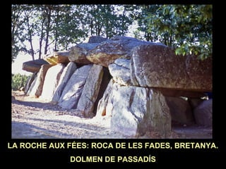 LA ROCHE AUX FÉES: ROCA DE LES FADES, BRETANYA. 
DOLMEN DE PASSADÍS 
 