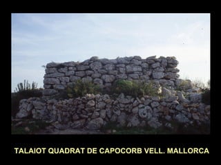 TALAIOT QUADRAT DE CAPOCORB VELL. MALLORCA 
 