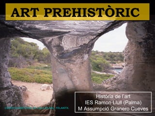 ART PREHISTÒRIC 
Història de l’art 
IES Ramon Llull (Palma) 
M Assumpció COVES D’HABITATGE DE CALA SA NAU. FELANITX. Granero Cueves 
 