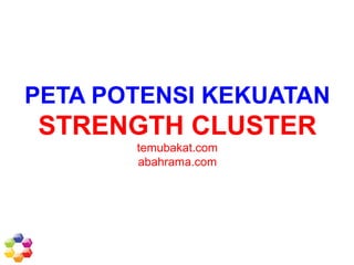 PETA POTENSI KEKUATAN 
STRENGTH CLUSTER 
temubakat.com 
abahrama.com 
 