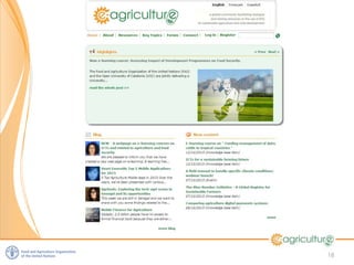 Keynote FAO: E-agriculture - Lessons learnt about ICT4D 