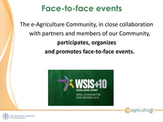 Keynote FAO: E-agriculture - Lessons learnt about ICT4D 