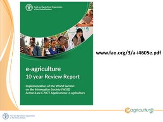 Keynote FAO: E-agriculture - Lessons learnt about ICT4D 
