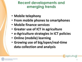 Keynote FAO: E-agriculture - Lessons learnt about ICT4D 
