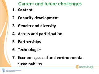 Keynote FAO: E-agriculture - Lessons learnt about ICT4D 