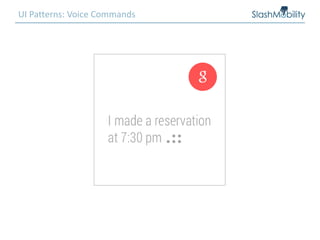 UI Patterns: Voice Commands
 
