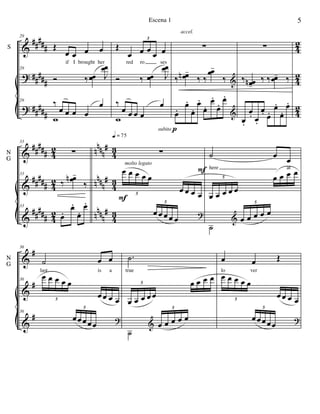 &
?
?
##
###
#####
#####
4
2
4
2
4
2
S
29
Œ
œ œ œ œ
if I brought her
29
Ó ‰ œœ J
œœ
29
‰
œ œ œ œ
œ
w
Œ
œ œ œ œ œ
3
red ro ses
Ó ‰ œœ J
œœ
‰
œ œ œ œ
œ
w
∑
‰ œœn -
‰ ‰
œœ-
‰ &
œ.
œ.
œ.
œ.
œ.
œ.
œ.
œ.
&
accel.
subito p
∑
‰ œœn-
‰ ‰ œœ-- ‰
œ.
œ. œ.
œ. œ.
œ.
œ.
œ.
&
&
&
##
###
##
###
##
###
4
2
4
2
4
2
n
nnn
#
n
nnn
#
n
nnn
#
4
3
4
3
4
3
N
G
33
∑
33
‰
œœn -
‰
33
œ.
œ.
œ.
œ.
∑
œ œ œ œ œ
œ œ œ œ œ
œ œ œ œ5
5
?
q = 75
molto legato
F
˙ œ œ
here at
œ œ œ œ œ
œ œ œ œ œ
œ œ œ œ5
5
˙
&
F
&
&
&
#
#
#
N
G
36
˙ œ œ
last is a
36
œ œ œ œ œ
œœœœ œ
œ œ œ œ5
5
36
?
.˙
true
œ œ œ œ œ
œ œ œ œ œ
œ œ œ œ5
5
˙
&
œ œ Œ
lo ver
œ œ œ œ œ
œœœœœ
œ œ œ œ5
5
?
5Escena 1
 