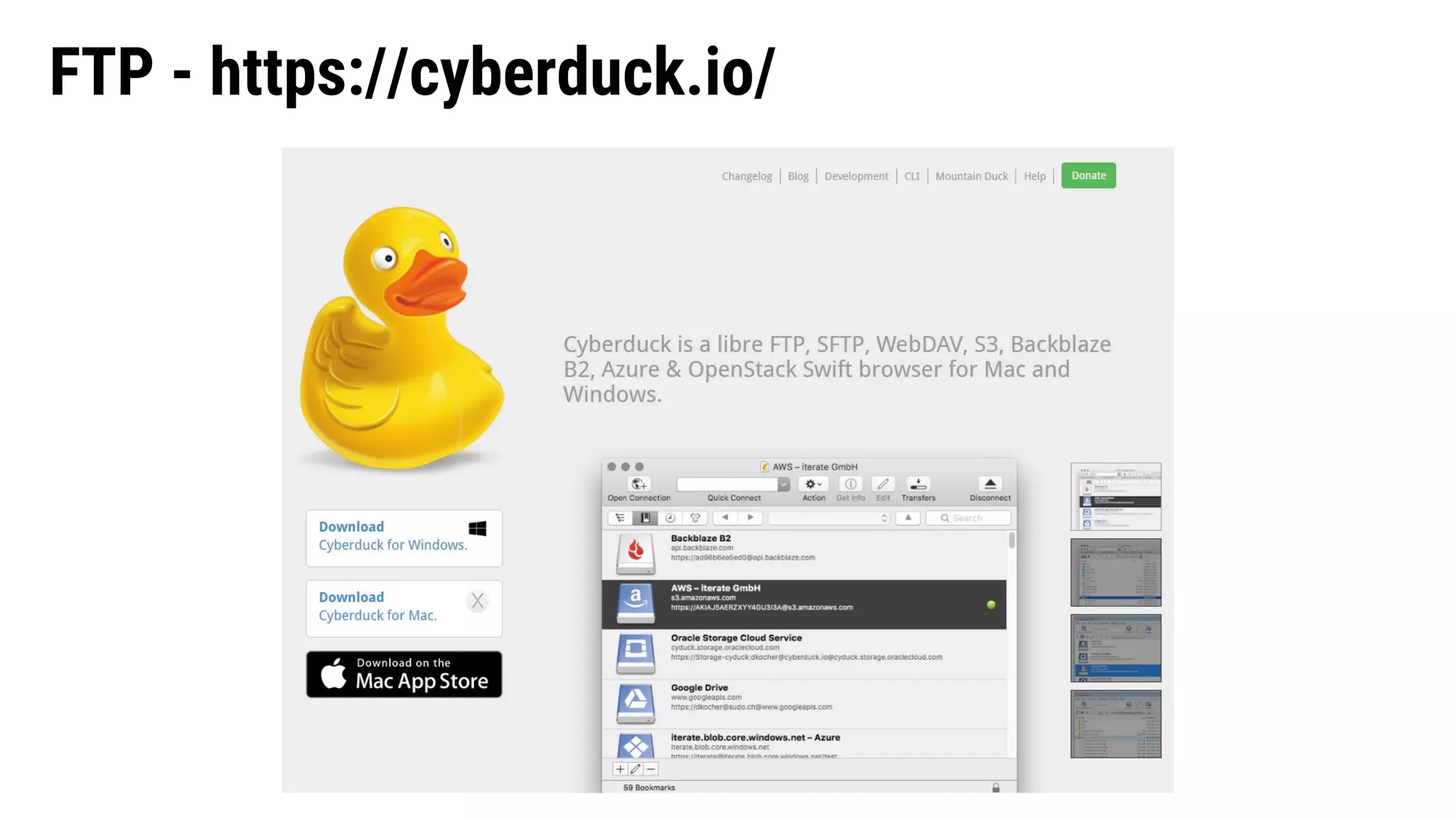 FTP - https://cyberduck.io/ 