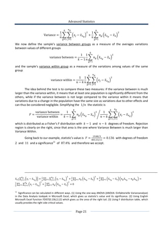 Basics of advanced statistics | PDF