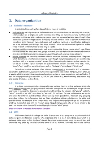 Basics of advanced statistics | PDF