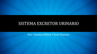 SISTEMA EXCRETOR URINARIO
Por: Catalina Millán Y José Huertas
 