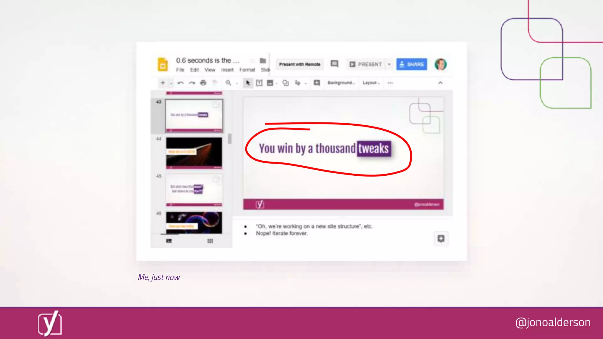 @jonoalderson
Me, just now
 