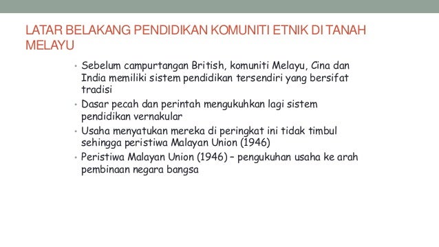 EDUCATION IN ETHNIC RELATIONSHIP IN MALAYSIA
