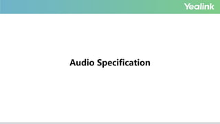 Audio Specification
 