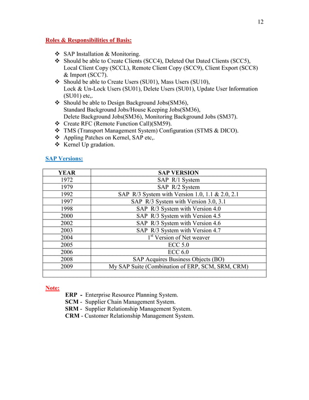 sap basis transaction codes | PDF