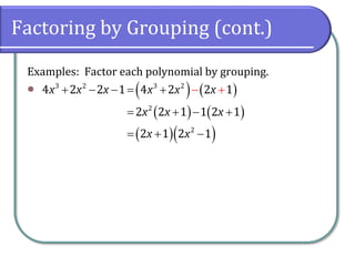 0.3 Factoring Polynomials | PDF