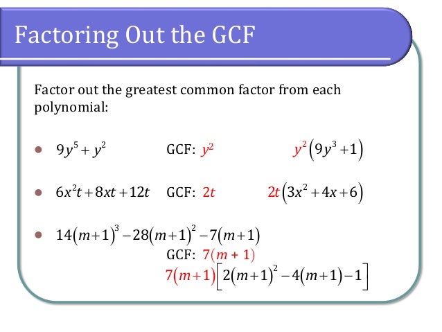 0.3 Factoring Polynomials