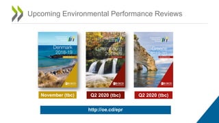 Upcoming Environmental Performance Reviews
November (tbc)
http://oe.cd/epr
Q2 2020 (tbc) Q2 2020 (tbc)
 
