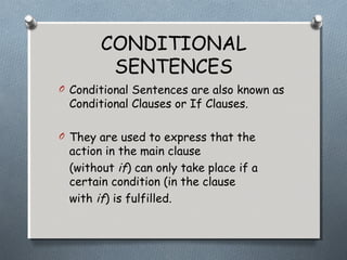 Express Arguments Using Conditional 0 1 conditionals | PPT