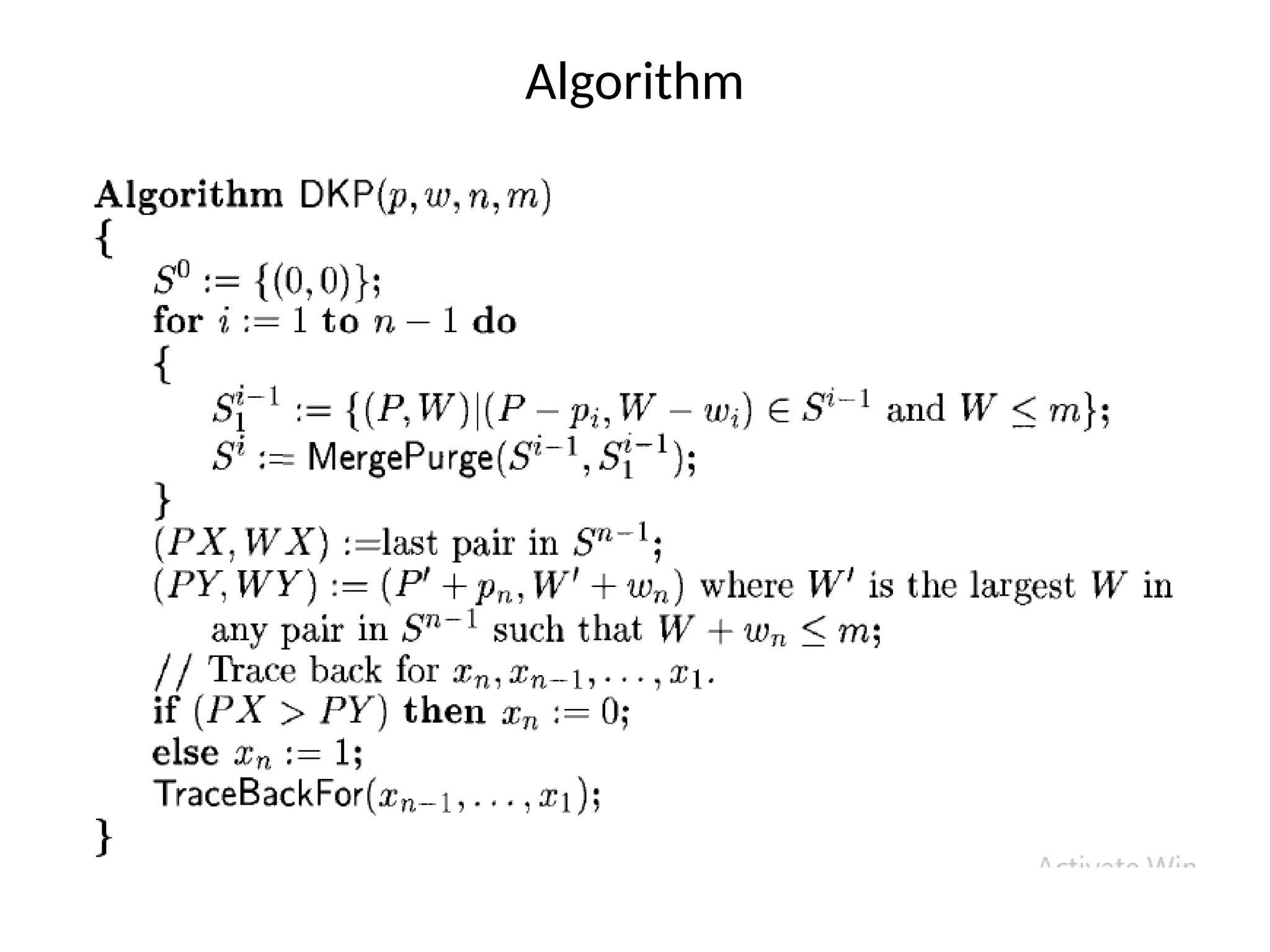 Algorithm
 