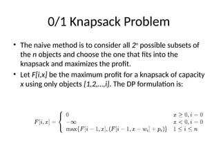 0-1_knapsack_using_DP, types of knapsack | PPT