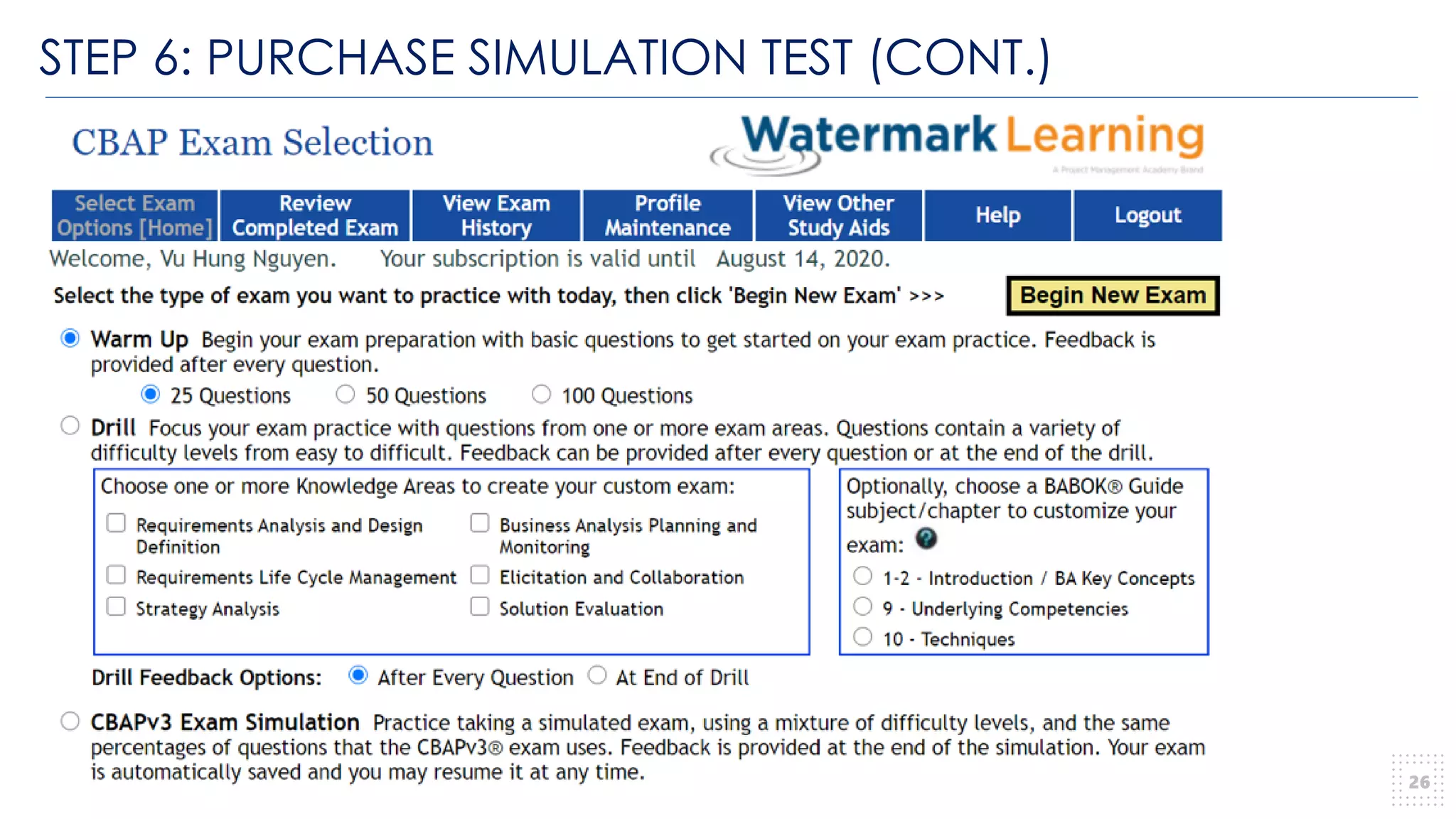 STEP 6: PURCHASE SIMULATION TEST (CONT.)
26
 