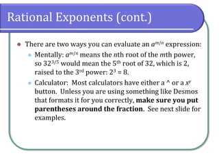 0.6 Rational Exponents | PDF