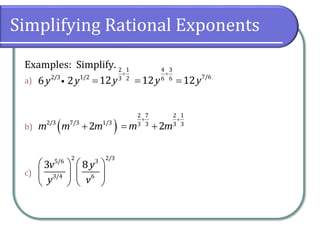 0.6 Rational Exponents | PPT