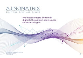 Ajinomatrix (v 6.0) - Founder Institute 19-10-20