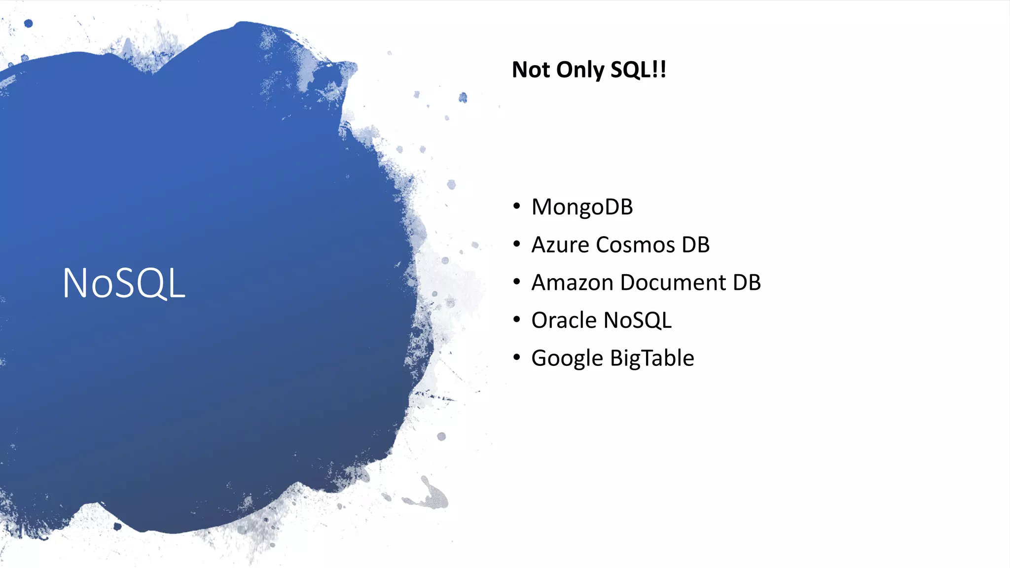 SQL vs. NoSQL and Moving data by Azure Data Factory | PPT