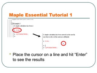 0.1 Introduction to Maple ikely refers to a presentation introducing ...