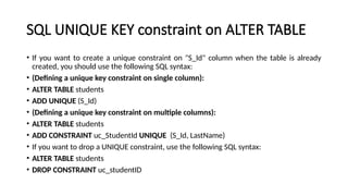 Comprehensive Guide to SQL: Commands, Syntax, and Data Management in ...