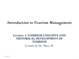 Comprehensive Introduction to Tourism Concepts and Historical ...