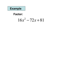Example Factor: 