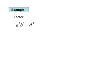 Example Factor: 