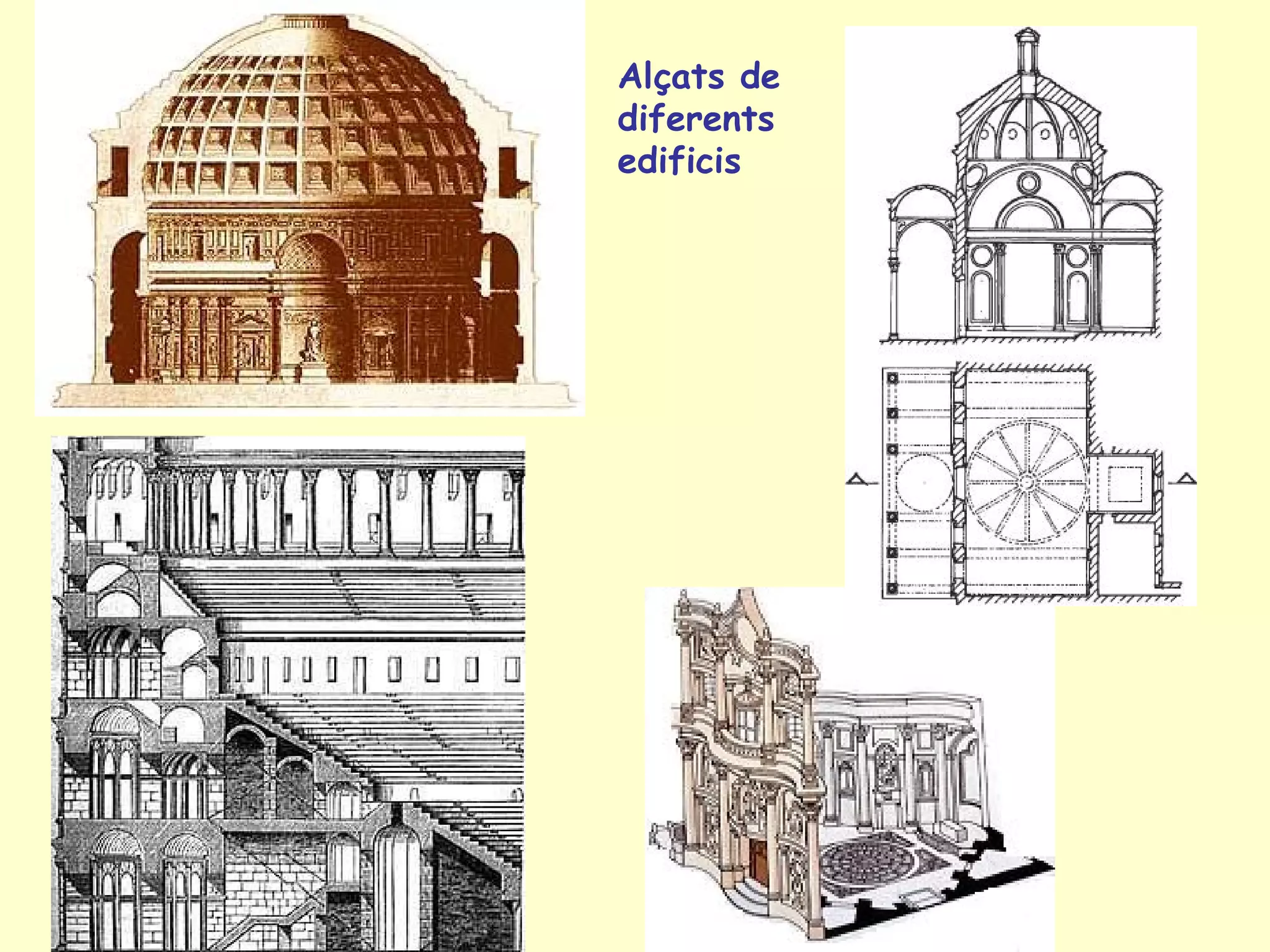 Alçats de
diferents
edificis
 