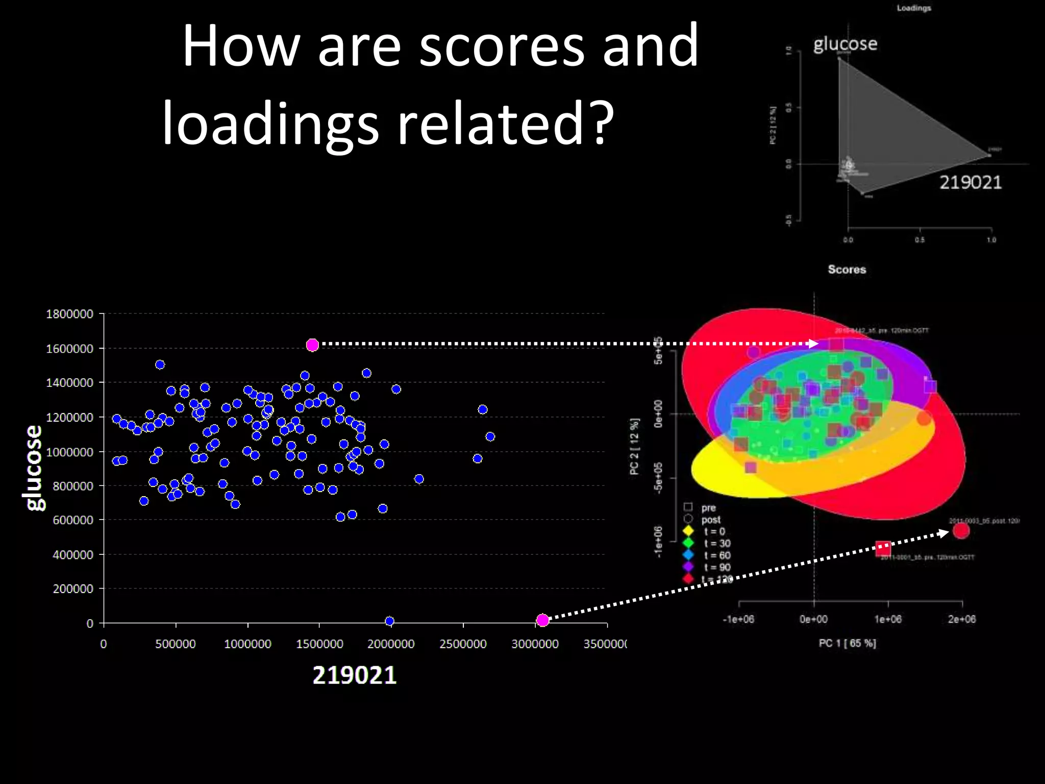 How are scores and 
loadings related? 
 
