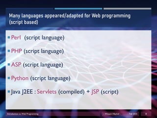 Introduction to Web Programming, HTTP, Development | PDF