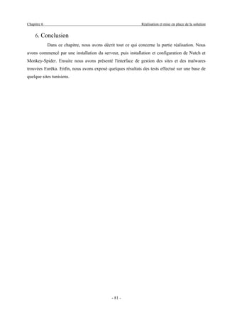 Mise en place d'une solution de détection des pirates et des malwares dans les sites tunisiens