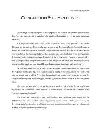 Mise en place d'une solution de détection des pirates et des malwares dans les sites tunisiens