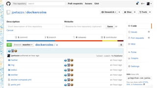 DEMO
●
show docker-compose.yml file and highlight services
●
show a couple of services
 