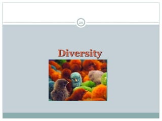 132a) Interdependence in Natural EcosystemsGroup interdependence increases likelihood of survival – finding food, escaping predators, finding mates…Symbiotic relationships among different species…for food and propagation.