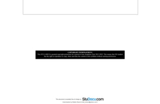 COPYRIGHT INFRINGEMENT
This SYLLABUS is granted copyright protection for a period of one Academic Year 2021-2022. This means that NO student
has the right to reproduce or copy, share and alter the content of this syllabus without seeking permission.
Downloaded by Matteo Barolo (matt_barulo@yahoo.com)
lOMoARcPSD|8782142
 