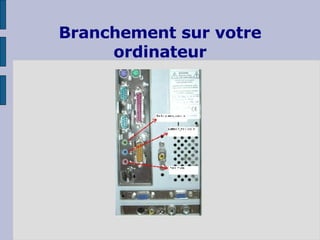 Branchement sur votre ordinateur 