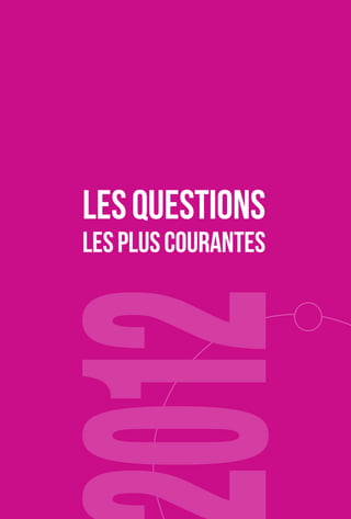 LES QUESTIONS 
LES PLUS COURANTES 
 