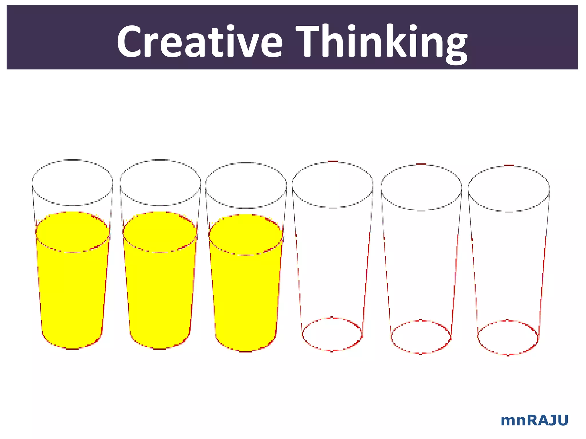 Creative Thinking




                    mnRAJU
 