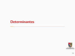 Determinantes
3
 